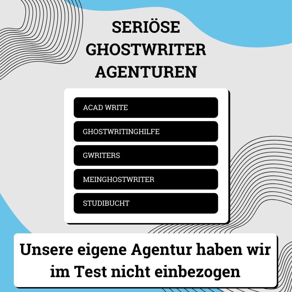 Seriöse Ghostwriter Agenturen im Überblick